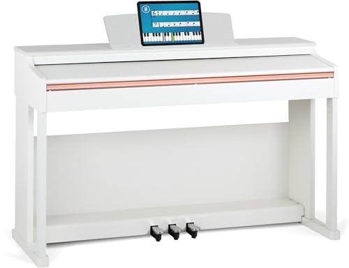 McGrey DP-19 WM E-Piano - 88 gewichtete Tasten mit Hammermechanik und Anschlagdynamik - 8 Klänge - Dual- und Transpose-Funktion - Tastaturabdeckung - 3 Pedale - Weiß matt McGrey DP-19 WM E-Piano - 88 gewichtete Tasten mit Hammermechanik und Anschlagdynamik - 8 Klänge - Dual- und Transpose-Funktion - Tastaturabdeckung - 3 Pedale - Weiß matt von McGrey