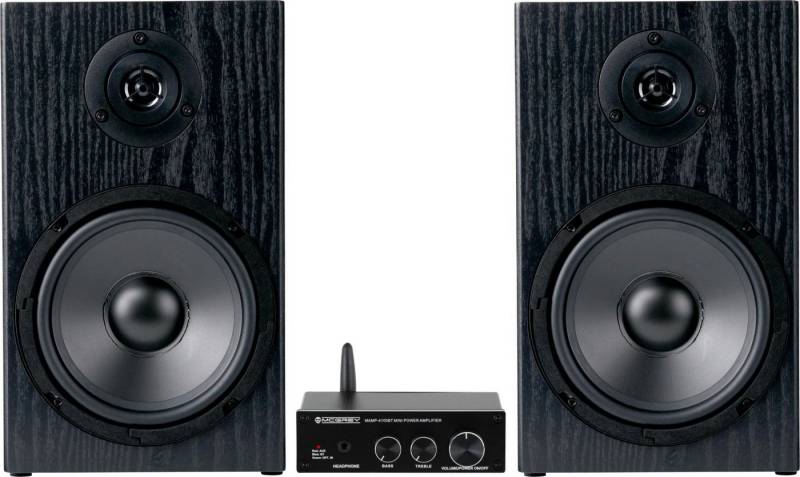 McGrey MAMP-4100BT / BSS-265 Stereoanlage Set mit Bluetooth Stereoanlage (40 W, Vielseitiges HiFi-Boxen-Paar) von McGrey