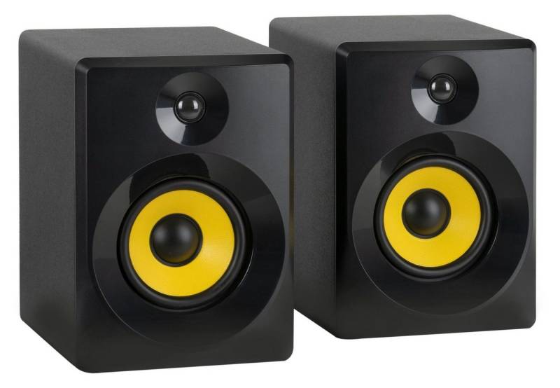 McGrey MM-550BT Multimedia Studio Monitor Paar Lautsprecher (Bluetooth 5.1, 50 W, 2.0 Regallautsprecher mit Tonregler für Höhen und Tiefen) von McGrey