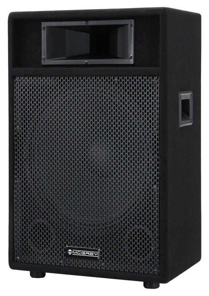 McGrey PA-115 15/2 DJ PA passive Box Party-Lautsprecher (N/A, 100 W, Trapezform - 2-Wege 15 Speaker und 2" Piezo-Hochtöner)" von McGrey