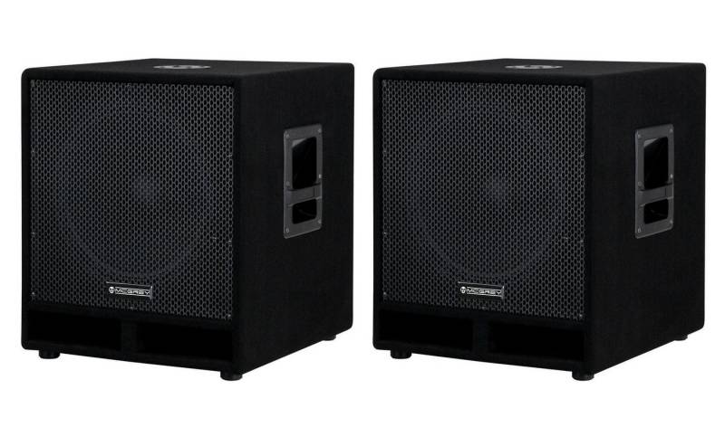 McGrey PAS-115 15" (38 cm) passives Subwoofer Paar - Bassreflex-Kanäle Subwoofer (300 W, SPK-Anschluss In/Out) von McGrey