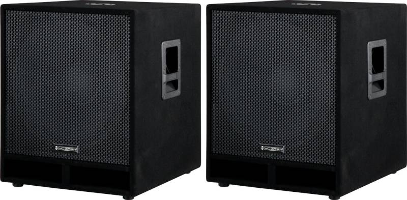 McGrey PAS-118 18" (45 cm) passives Subwoofer Paar - Bassreflex-Kanäle Subwoofer (450 W, SPK-Anschluss In/Out) von McGrey