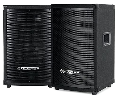 Paar McGrey TP-10 DJ PA Lautsprecher Box 25cm (10“) Subwoofer 400W (Passiv, 2-Wege System, Holzgehäuse) von McGrey