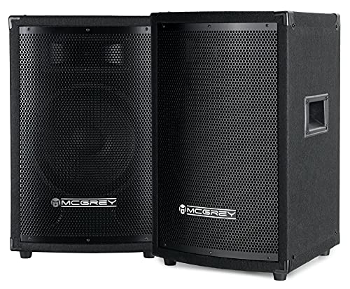 McGrey Paar TP-10 DJ PA Lautsprecher Box 25cm (10“) Subwoofer 400W (Passiv, 2-Wege System, Holzgehäuse) von McGrey