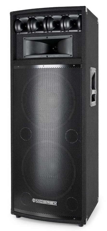 McGrey PowerDJ 2-Etagen DJ PA Box Tower Party-Lautsprecher (N/A, 200 W, 2x 30cm (12 zoll) Subwoofer 2-Wege System, Holzgehäuse) von McGrey