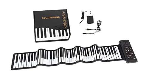 McGrey RA-88 Rollpiano - Faltbares Klavier zusammenrollbar für Transport - Li-Ionen Akku - Praktisch & leicht - Super für unterwegs - Für Kinder & Erwachsene geeignet - Inkl. Ladekabel und Pedal von McGrey