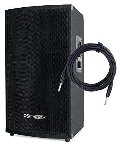 McGrey SL-12/3 Lautsprecher Set (3-Wege DJ PA Box, 12" Subwoofer, 600W, passiv, inkl. Lautsprecherkabel) von McGrey