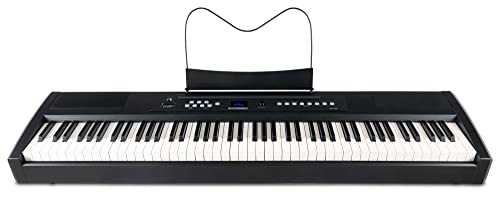 McGrey SP-100 Stagepiano (portables E-Piano mit 88 Tasten, Hammermechanik, Kopfhöreranschluss, Aufnahmefunktion) schwarz von McGrey