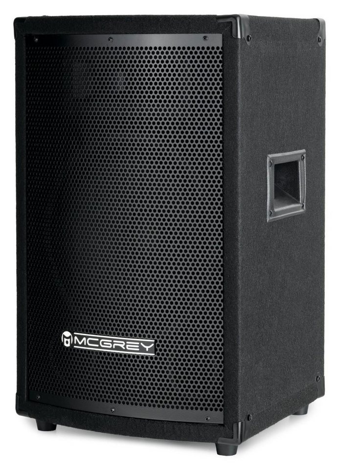 McGrey TP-10 DJ PA Box 25cm (10) Subwoofer, 2-Wege System, Holzgehäuse Lautsprecher (200 W, Passiv-Speaker mit Boxenflansch) von McGrey