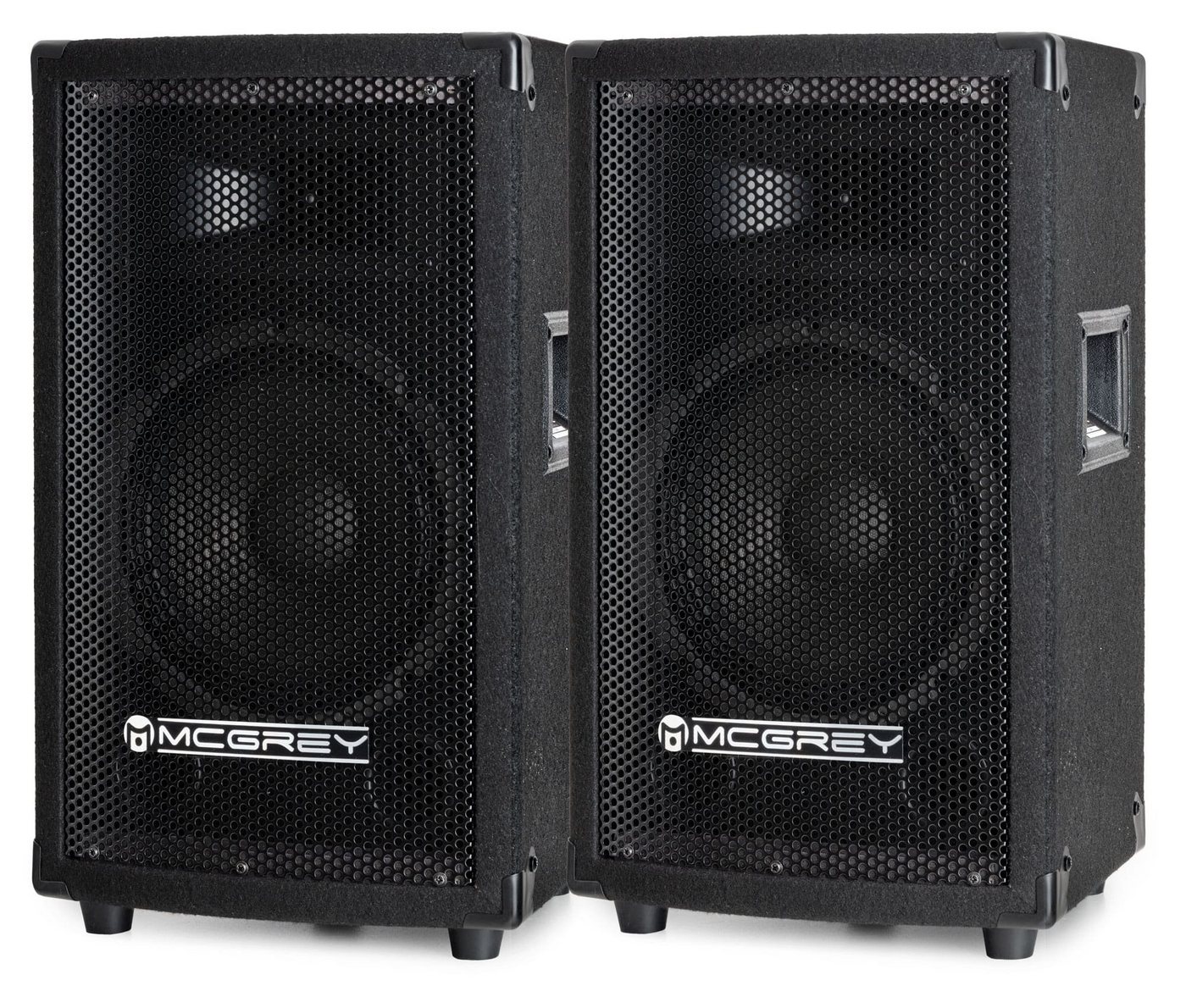 McGrey TP-8 DJ PA Passiv Box 20cm (8) Subwoofer, 2-Wege System, Holzgehäuse Lautsprecher (150 W, Paar Passiv-Speaker mit Boxenflansch) von McGrey