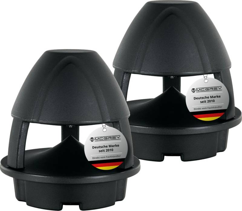 McGrey WPL-660 BT 360° Aktiver 2-Wege Garten-Lautsprecher Außenlautsprecher (Bluetooth, 60 W, Allwetter-Lautsprecher Wasser- und UV-resistent) von McGrey
