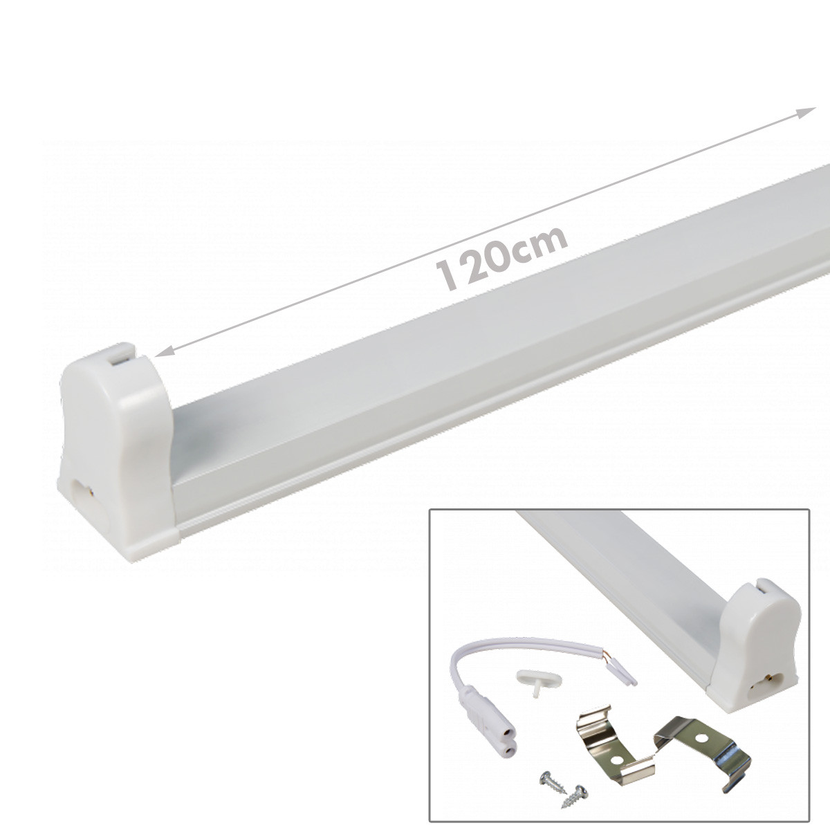 Fassung für 120cm LED Röhren - Direkteinspeisung - inkl. Montagemat... von McPower