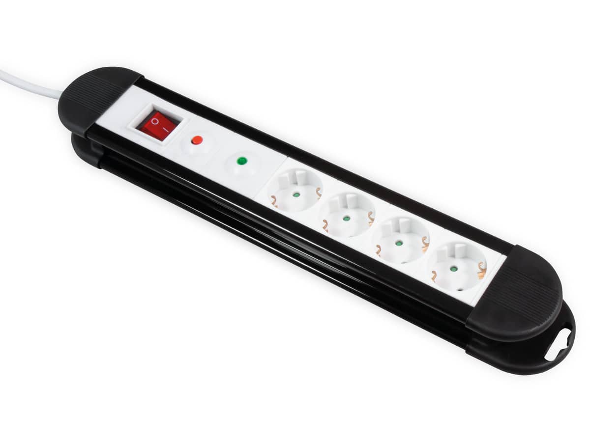 MCPOWER Steckdosenleiste KL-04, 4-fach, 1,4 m Zuleitung; ÜS, Schalter MCPOWER Steckdosenleiste KL-04, 4-fach, 1,4 m Zuleitung; ÜS, Schalter von McPower