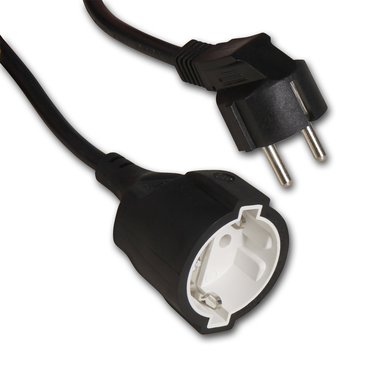 Verlängerungskabel - 25m - 3x1,5mm² - schwarz - Schutzkontakt - max 3600W - Winkelstecker Verlängerungskabel - 25m - 3x1,5mm² - schwarz - Schutzkontakt - max 3600W - Winkelstecker von McPower