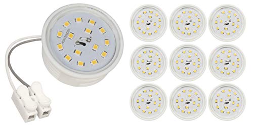 McShine - 10x LED Module | 5W | 50x23mm | warmweiß | Leuchtmittel für geringe Deckenhöhen | LED Spot 230V | 10er-Pack von McShine