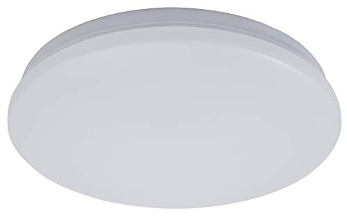 McShine - Deckenleuchte LED Deckenlampe dimmbar | illumi | 12W, 960 lm, Ø26cm, warmweiß, 3000K, flach rund Lampe für Schalfzimmer, Kinderzimmer, Küche von McShine