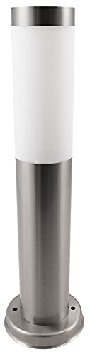 McShine - Gratenleuchte Pollerleuchte Sockelleuchte aus Edelstahl | GL-450 | E27-Fassung auch für LED Leuchtmittel | Outdoor stehlampe LED Außenleuchte Höhe 45cm, IP44 von McShine