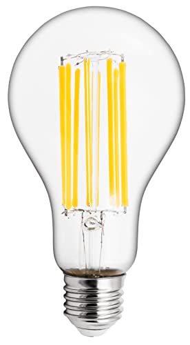 McShine - LED Filament Glühlampe | FILED | Led Birne Glühbirne E27, 18W, 2.500 lm, warmweiß, klar Leuchtmittel für Kinderzimmer Wohnzimmer Lampen mit E27 Sockel von McShine