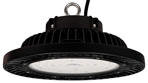 McShine - LED-Hallenstrahler UFO Lampe I UFO-200 I Industrie-Lampe 200W, 28.000 lm, neutralweiß 4000K, Schutzklasse IP66, 120°, 90-305V als Werksttat-Deckenleuchte Hallenbeleuchtung von McShine