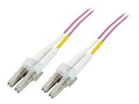 Mcab 7003410 LC/LC 50/125 10m OM4 LSZH LWL Duplex Jumper Kabel violett von Mcab