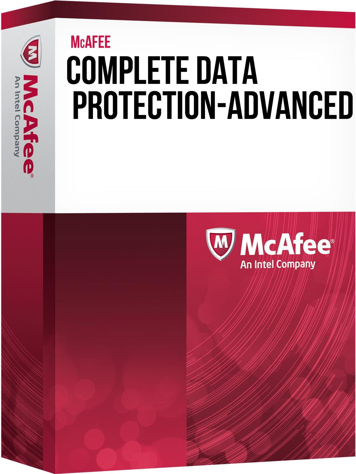 McAfee Complete Data Protection Advanced - Abonnement-Lizenz (1 Jahr) + 1 Jahr Unternehmenssoftware-Support - Volumen - Stufe A (5-250) - Englisch von Mcafee