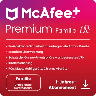 McAfee Plus Premium - Family | Download & Produktschlüssel von Mcafee