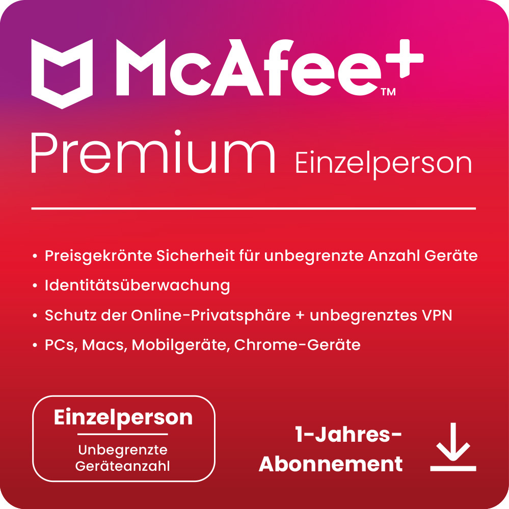 McAfee Plus Premium - Individual [Geräte unbegrenzt - 1 Jahr] von Mcafee