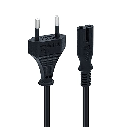 Mcbazel 1.5m schwarzes Netzkabel, Euro-Stecker C7 2-poliges Netzkabel für PS5 / PS4 / PS3 / Xbox Serie X/S - Schwarz von Mcbazel