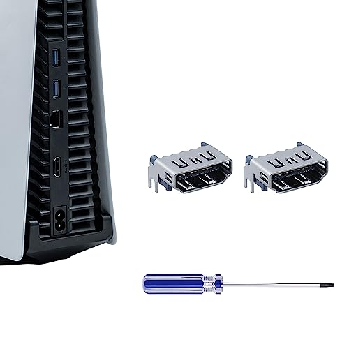 Mcbazel 2Pcs Ersatz HDMI Port Buchse mit T8 Schraubendreher für PS5 von Mcbazel