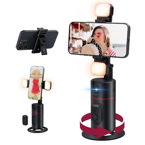 Mcbazel Auto Gesichtserkennung Stativ für Handy mit Licht 360 Verfolgung Selfie-Stick Handyhalterung Keine App, Fernbedienung Gestensteuerung Stativ für Vlog Live Stream/Videoaufnahmen Mcbazel Auto Gesichtserkennung Stativ für Handy mit Licht 360 Verfolgung Selfie-Stick Handyhalterung Keine App, Fernbedienung Gestensteuerung Stativ für Vlog Live Stream/Videoaufnahmen von Mcbazel