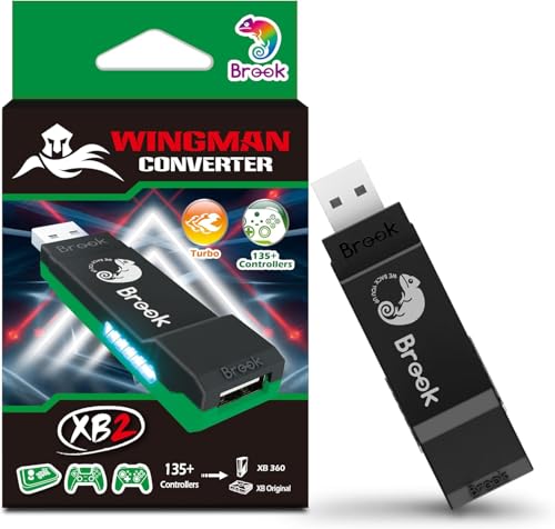 Mcbazel Brook Wingman XB 2 Converter - Wireless Controller Adapter for XB Retro Consoles and PC, Supports Remap and Adjustable Turbo von Mcbazel