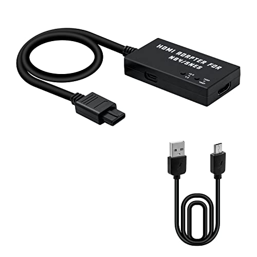 Mcbazel N64/SNES zu HDMI Konverter HDMI Kabel für N64/SNES Konsole auf HDTV unterstützt 480p/720p/Stereo-Audio/16:9/4:3-Formatverhältnis von Mcbazel