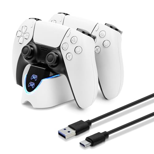 Mcbazel Ladestation für PS5 Controller,Dual-Sense Controller Ladeständer für Playstation 5 mit LED Lichtanzeige, Schnellladung, Kompatibel mit PS5 Dual Sense und PS5 Edge - Weiß Mcbazel Ladestation für PS5 Controller,Dual-Sense Controller Ladeständer für Playstation 5 mit LED Lichtanzeige, Schnellladung, Kompatibel mit PS5 Dual Sense und PS5 Edge - Weiß von Mcbazel