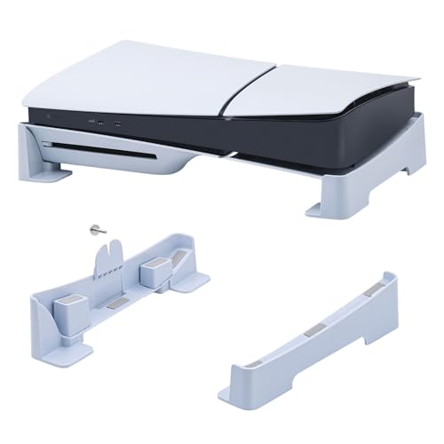 Mcbazel PS5 Slim Horizontaler Ständer für PS5 Slim Disc/Digitale Editione Playstation 5 Halterung Liegend kompatibel mit PlayStation 5 SLIM Digital/UHD-Konsole von Mcbazel