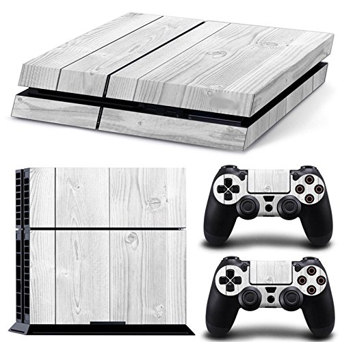 Mcbazel Pattern Serie Decals Vinyl Skin Aufkleber für Original PS4 Only (Not for PS4 Slim/Pro) White Wood von Mcbazel