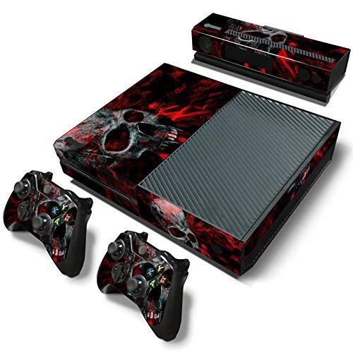 Mcbazel Pattern Series Decals Vinyl Skin Sticker for Original Xbox One (Not for Xbox One S/Xbox one X) Red Skull von Mcbazel