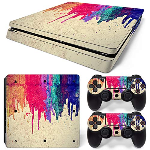 Mcbazel Pattern Series Vinyl Skin Sticker for PS4 Slim Controller & Console Protect Cover Decal Skin (Paint) von Mcbazel