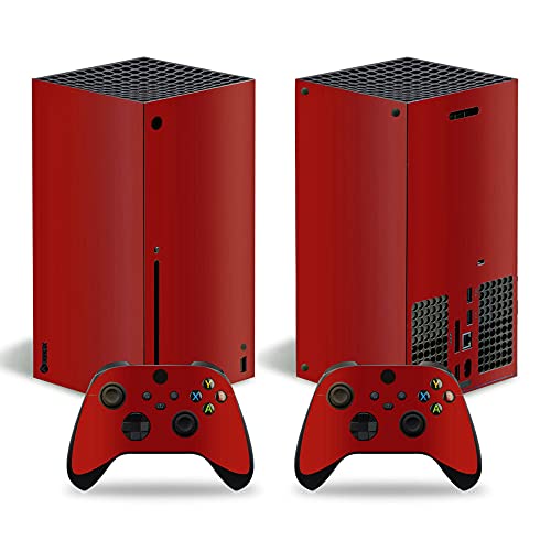 Mcbazel Vinyl Design Sticker Aufkleber für die Xbox Serie X Konsole & Controller - Rot glänzend von Mcbazel