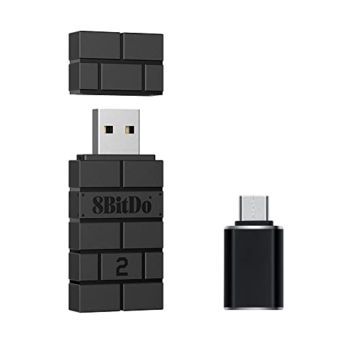 Mcbazel Wireless 8 Bit USB Adapter 2 with OTG Adapter Accessory Compatible with OLED Switch/NS Switch/PS5/PS4/PC/Raspberry Pi von Mcbazel