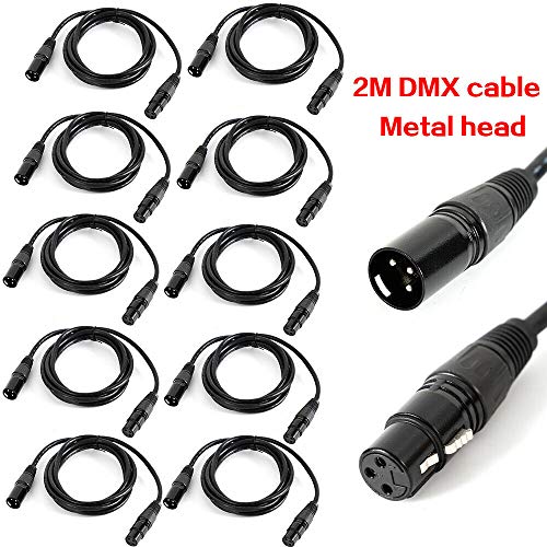 MccoMMon 10x DMX-512 Kabel 2m 3pol XLR DMX512 Signalkabel für Bühnenbeleuchtung Signal DMX Anschluss Eingang und Ausgang MccoMMon 10x DMX-512 Kabel 2m 3pol XLR DMX512 Signalkabel für Bühnenbeleuchtung Signal DMX Anschluss Eingang und Ausgang von MccoMMon