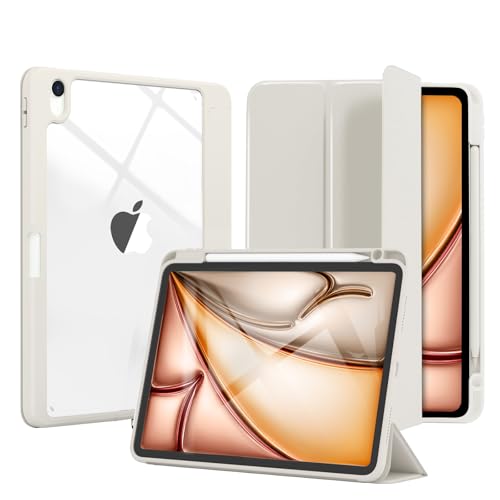 Mcku Bear für iPad Air 11 Zoll Hülle (M3/2) 2025/2024,iPad Air 4/5/6 Hülle 2022/2020, mit Stifthalter,Transparent Klar Hartschalen Rückseite, Antik weiß Mcku Bear für iPad Air 11 Zoll Hülle (M3/2) 2025/2024,iPad Air 4/5/6 Hülle 2022/2020, mit Stifthalter,Transparent Klar Hartschalen Rückseite, Antik weiß von Mcku Bear