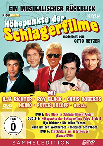 Höhepunkte der Schlagerfilme - Ein musikalischer Rückblick moderiert von Otto Retzer (6DVDs: Roy Black in Schlagerfilmen - Folge 1 / Höhepunkte der ... 2-5 / Ein Schloss am Wörthersee Musikstücke) von Mcp Sound (Mcp Sound & Media)