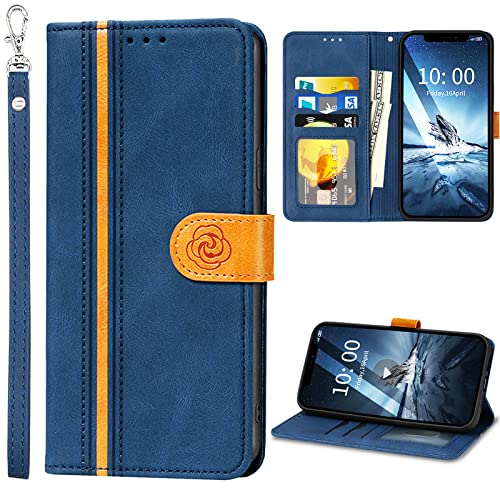 Mcpasent McWaLa Handyhülle für iPhone 13 Pro, Leder Klapphülle mit Kartenfach und Standfunktion, Schutzhülle für iPhone 13 Pro (Blau) von Mcpasent