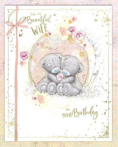 Geburtstagskarte mit Aufschrift "Birthday Wife" von Me To You Bear