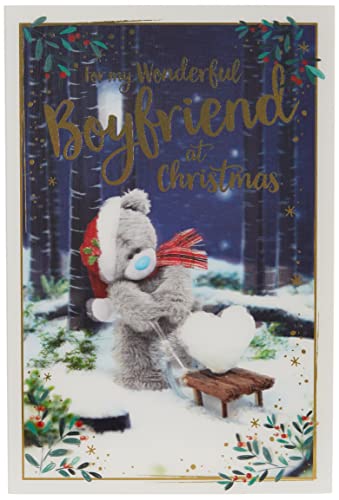 Me To You Bear Holografische 3D-Weihnachtskarte für den Freund von Me To You Bear