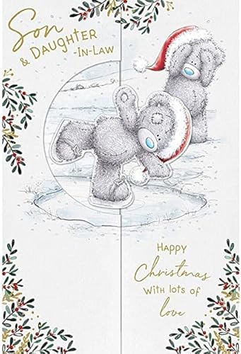 Me To You Bear Pop-Up-Weihnachtskarte für Sohn und Schwiegertochter von Me To You Bear