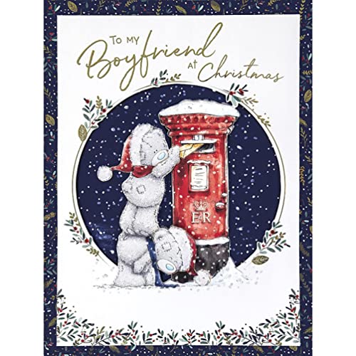 Me To You Bear Weihnachtskarte mit Aufschrift "Boyfriend at Christmas" von Me To You Bear