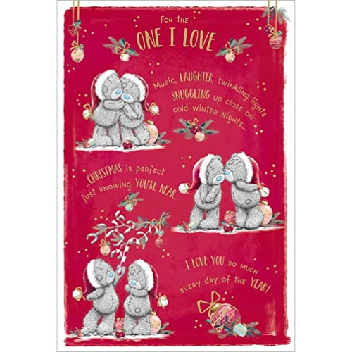 Me To You Bear Weihnachtskarte mit Aufschrift One I Love von Me To You Bear