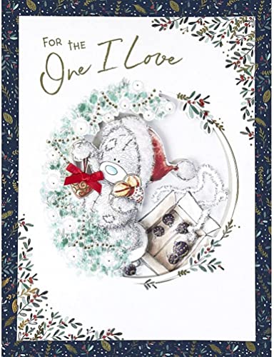 Me To You Bear Weihnachtskarte mit Aufschrift One I Love von Me To You Bear
