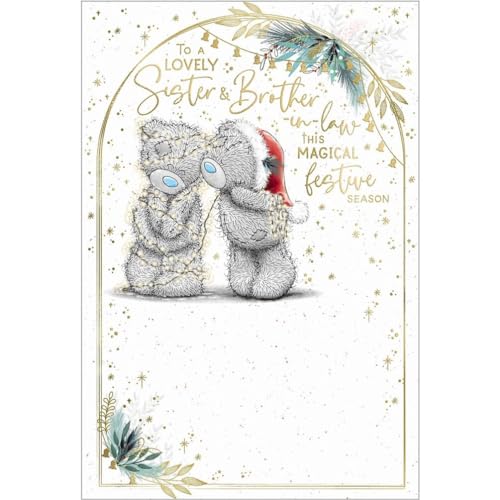 Me To You Tatty Teddy Weihnachtskarte für Schwester und Schwager, 15,2 x 22,9 cm, offizielle Kollektion von Me To You Bear